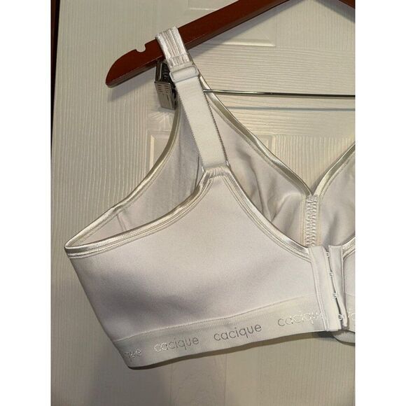 Lane Bryant Cacique Cotton Lightly Lined No-Wire Full Coverage Bra Sz 48D White - Picture 9 of 15